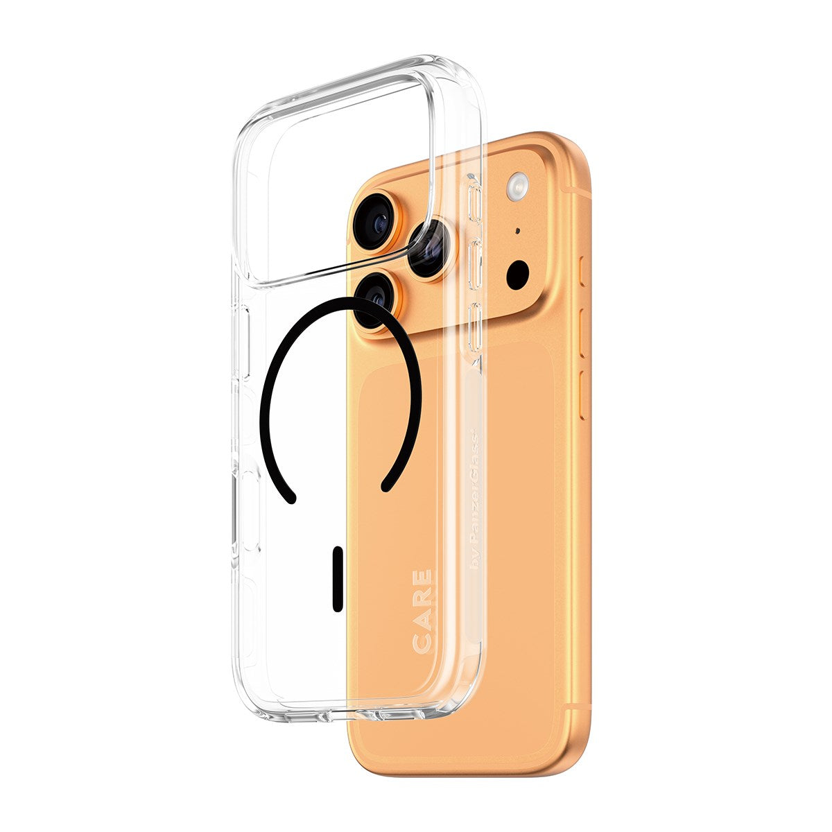 CARE by PanzerGlass® Flagship Case Transparent Urban Explorer m. Schwarz MagSafe iPhone 17 Pro